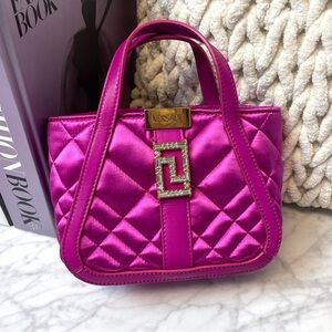 Versace Crystal Greco Goddess Satin Mini Purple